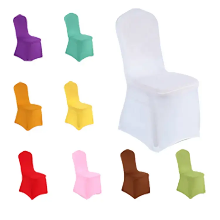 Чехлы на стулья для мероприятий спандекс для свадебного банкета эластичные белые Чехлы чехлы для стульев для свадьбы