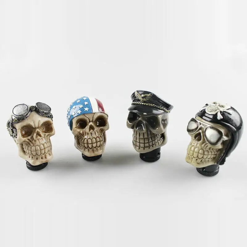 Universal Skull Head Style Car Truck Manual Stick Gear Shift Knob Lever Shifter for Racing