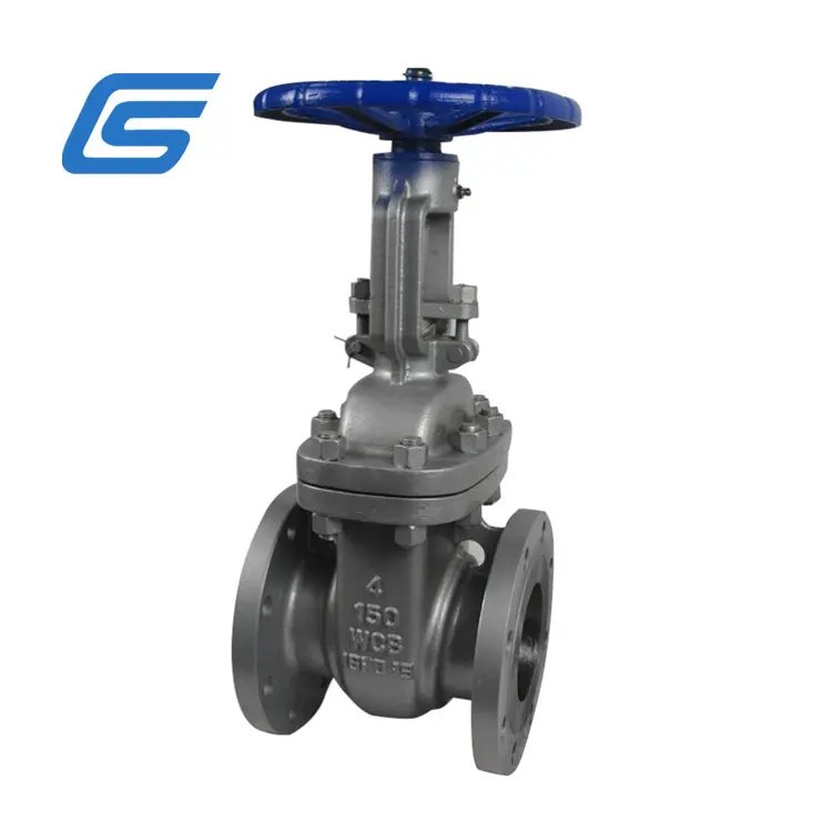 wcb gate valve 316SS cast iron metal seat gate valve fully open B16.5 rising stem gate valve