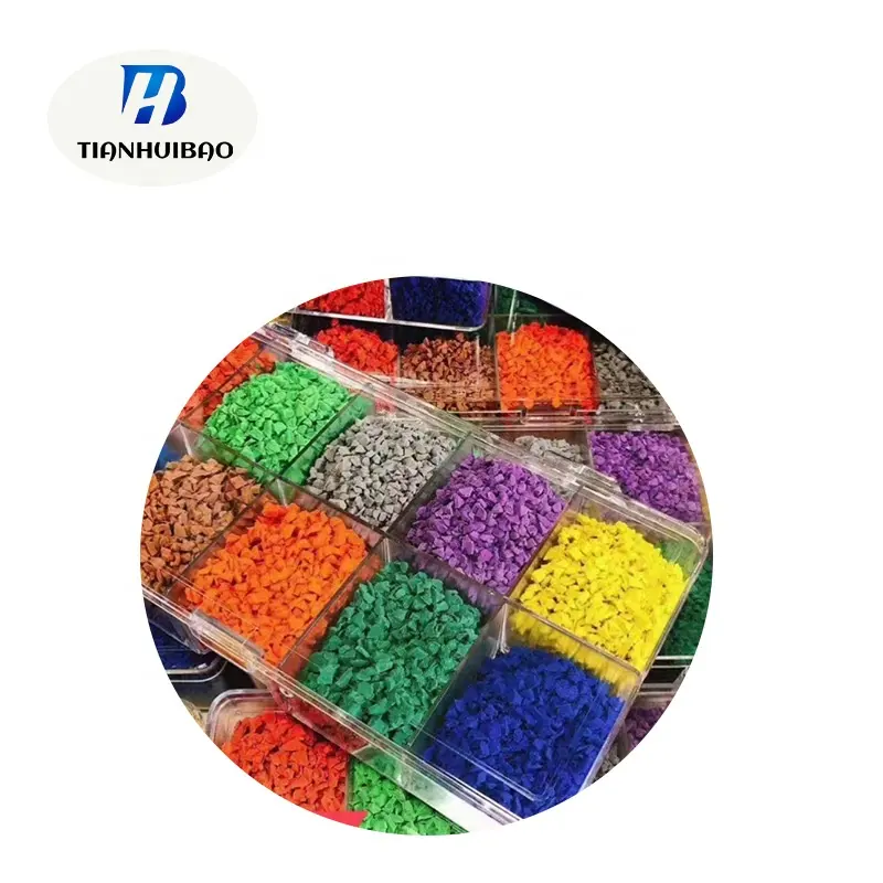 Colorful rubber granules manufacturer of recycled Eeo-friendly EPDM particle plastic price