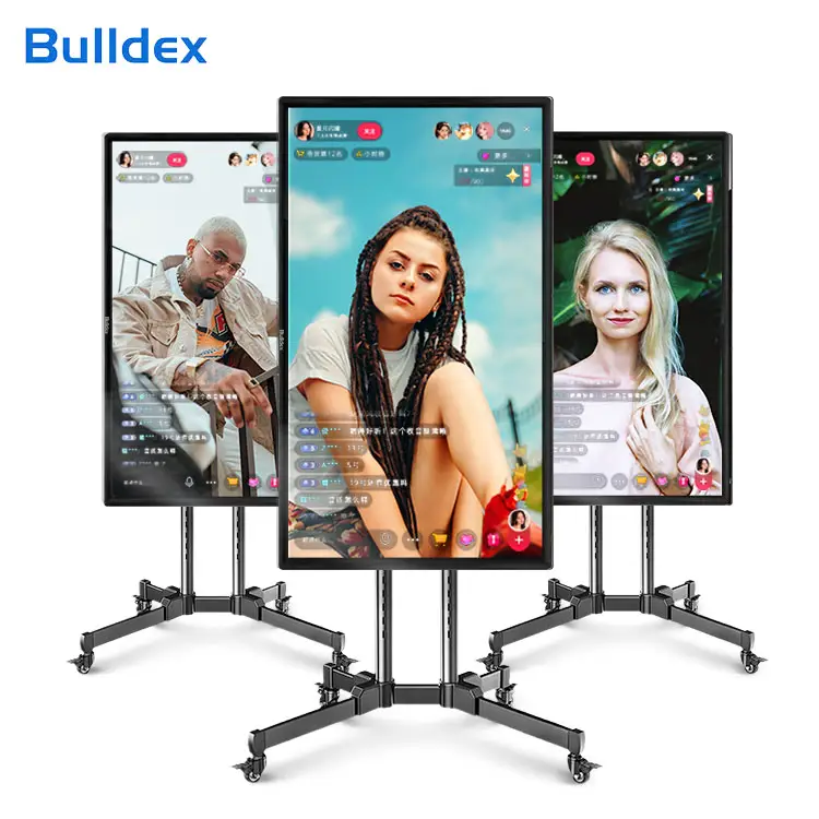 Bulldex 32/43/50/55/65 Inch Interactive Vertical Touch Smart Live Broadcast Live Streaming Equipment Machine For Live Room