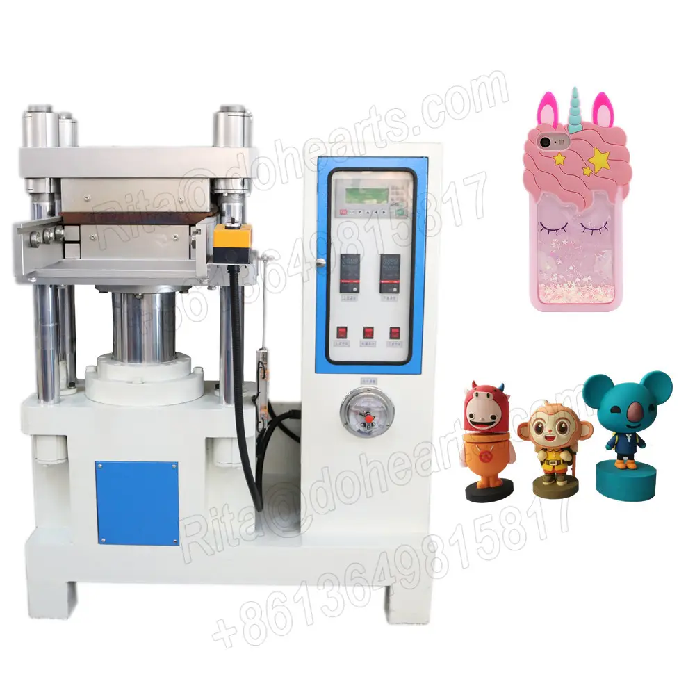 rubber silicone compression molding machine for wristband key cover keychain making