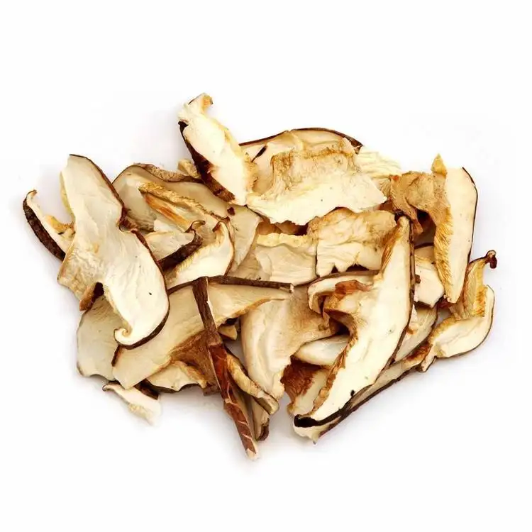 Бесплатный образец сушеных грибов Shiitake, ломтики обезвоженных грибов Shiitake