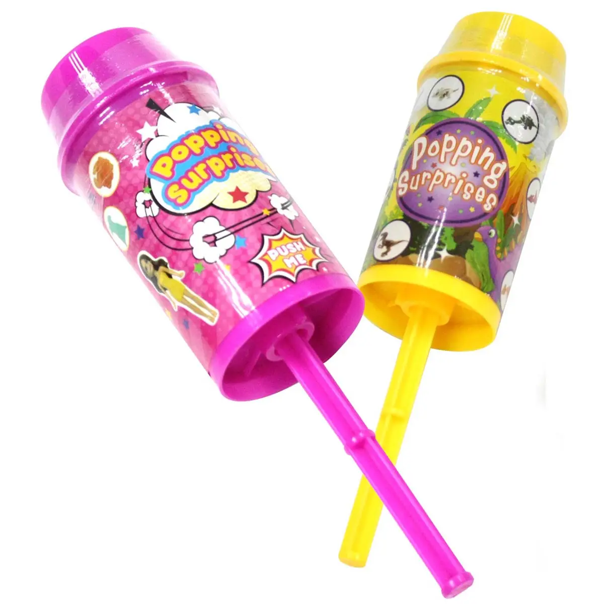 Cartoon Superhero Kids Toy Candy Bottle with Fruity Pressed Candy Hard Candy