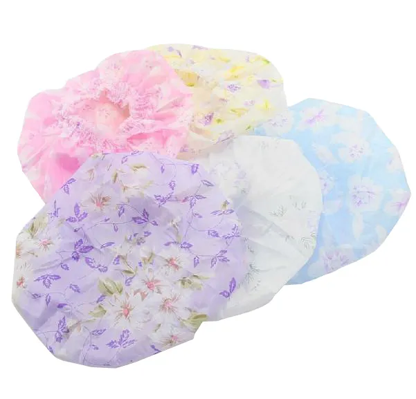 Disposable plastic free shower cap / independent outer bag package shower cap