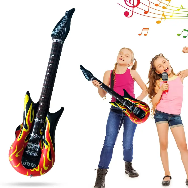 Экологичный надувной музыкальный инструмент из ПВХ, гитара для детей, надувной инструмент, игрушечная гитара