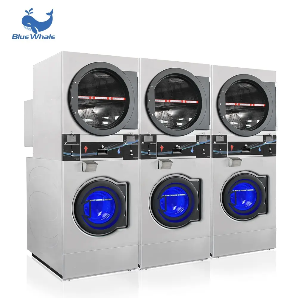 New products stack washer dryer coin washer commercial laundry machines