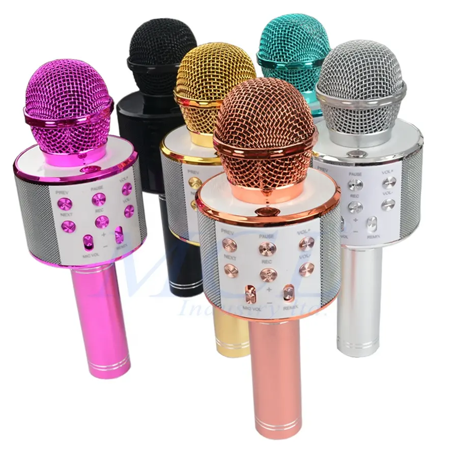 Portable Wireless Karaoke Microphone with Speaker Kids Handheld Karaoke Player for Home Party Music Singing Playing