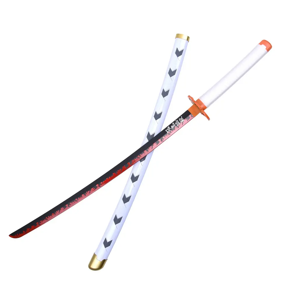 Деревянная версия японского стиля самурайский меч убийца демонов Rengoku Kyoujurou аниме меч