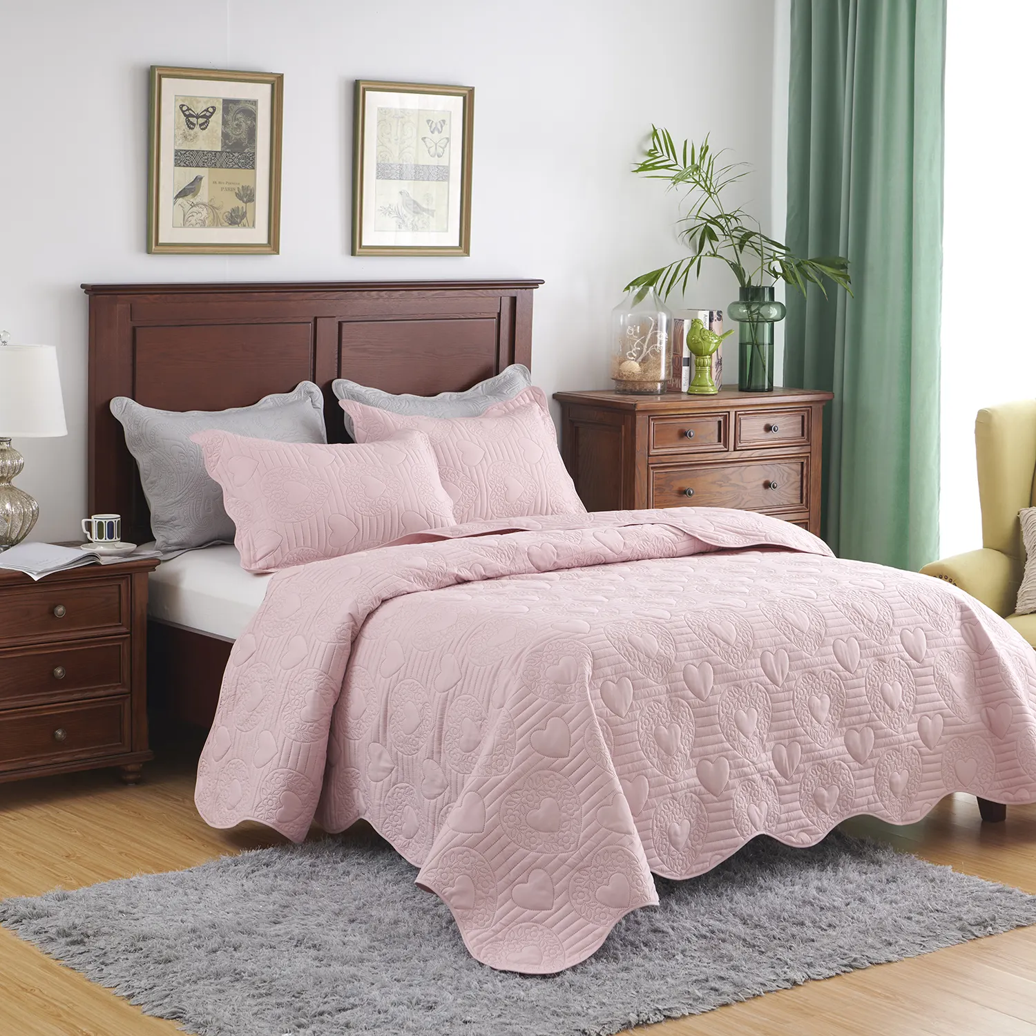 Patchwork Quilt Chinese Bedspread Cotton King Size Set Bedding Velvet Jacquard Style Bedspread