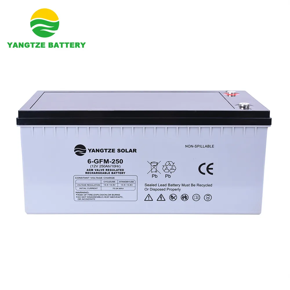 Yangtze 12v 250ah batterie gel 250ah hot sale