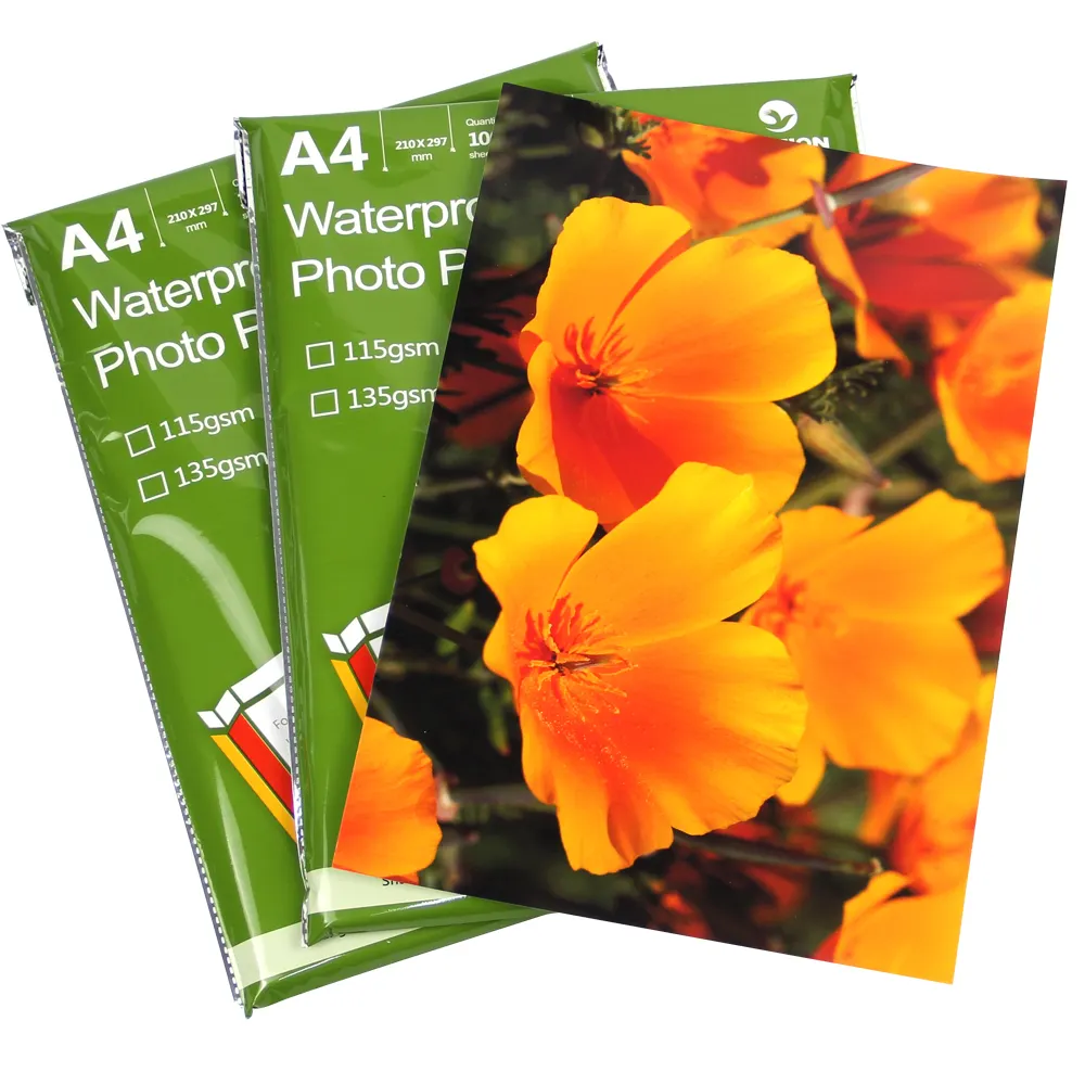 Best coating A3 A4 inkjet printing WATERPROOF glossy two sided paper 300g