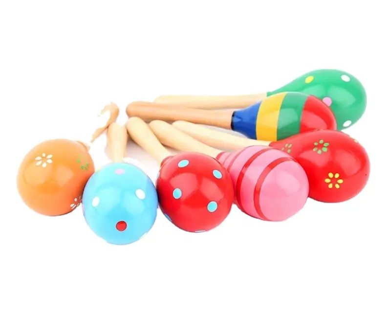 Diy Maracas Wooden Mini Colorful Design Feista Wood Maraca Assorted Colors Designs Party Favor Holiday Birthday Carnival