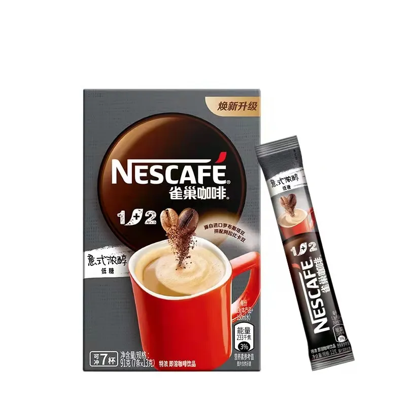 Nestll Coffee Nescafe1 + 2 Nestlle Espresso 91 г (13 г * 7) растворимый кофе в коробке растворимый кофе