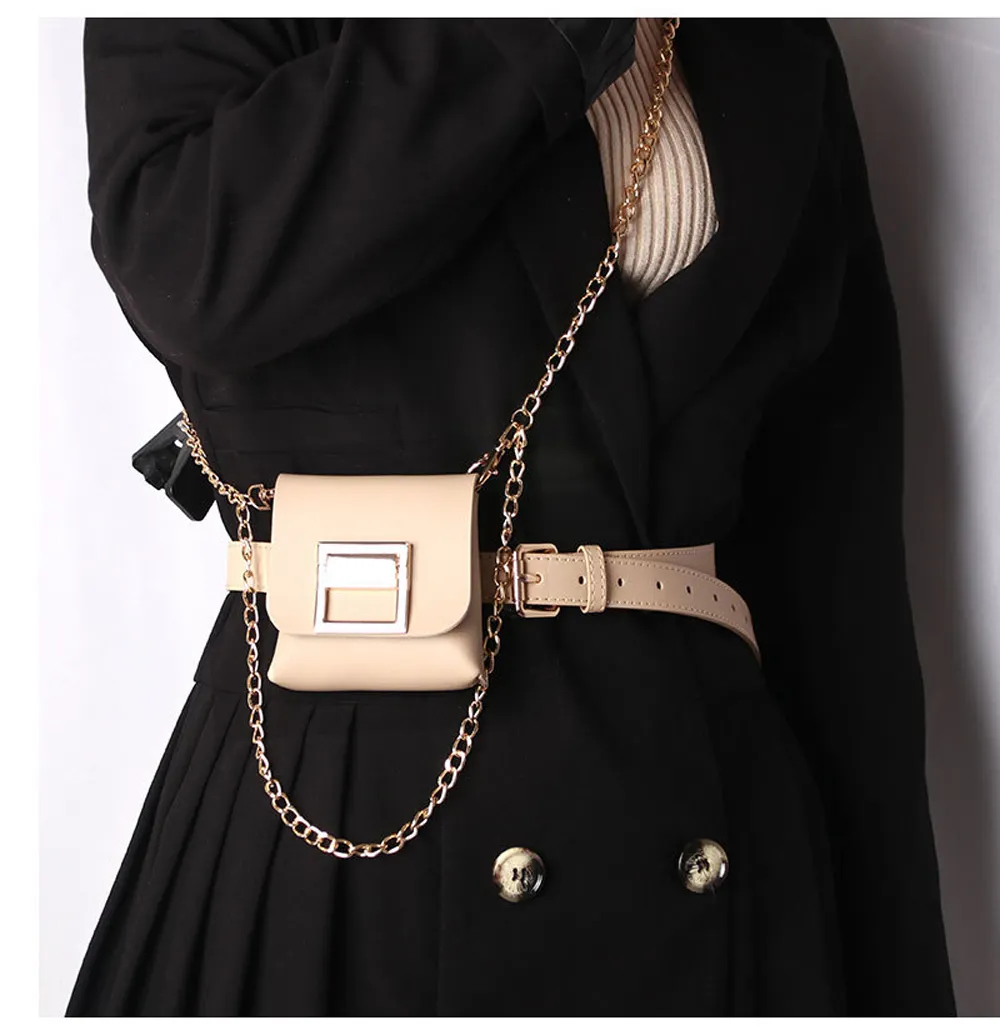 Cute Purse Leather Belt Woman Leopard Fashion Bag Detachable Trendy Fanny Change Pack Belt