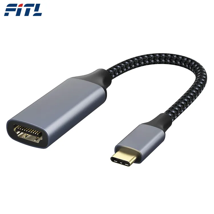 USB C to HDTV Adapter 4K Cable USB 3.1 Type-C to HD-MI Adapter Compatible with Notebook HD-MI to USB C Adapter(Female to Male)