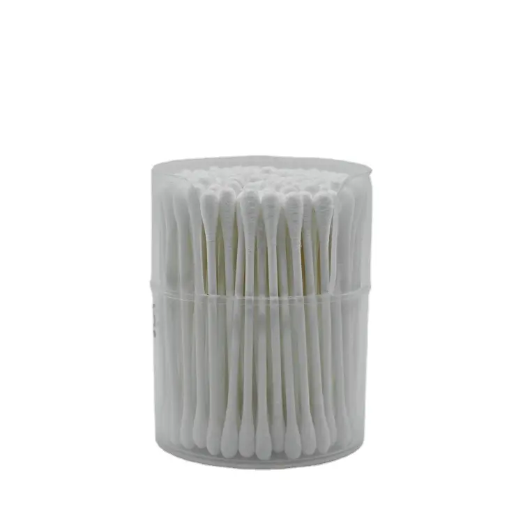 Swab Cotton Sticks Quick Delivery Double Round Cotton Swab Stick For Ears Cleaning