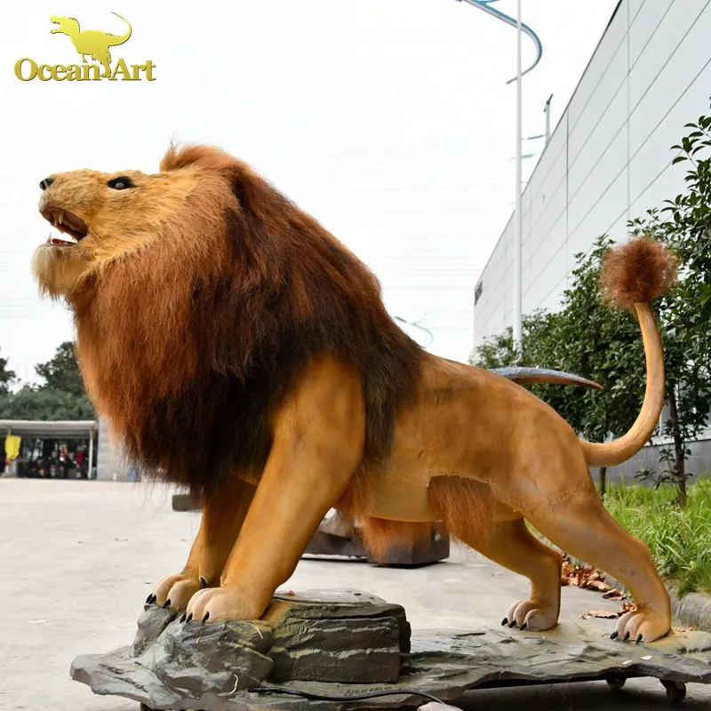 animal park Simulation Animal model animatronic Life size Lion for sale