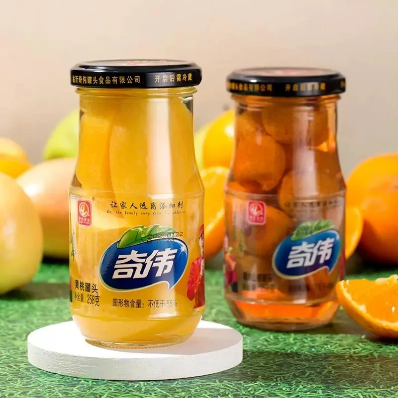 Новый продукт консервированный фруктовый коктейль консервированный смешанный фрукт 312 г консервированный оранжевый желтый консервированный персик