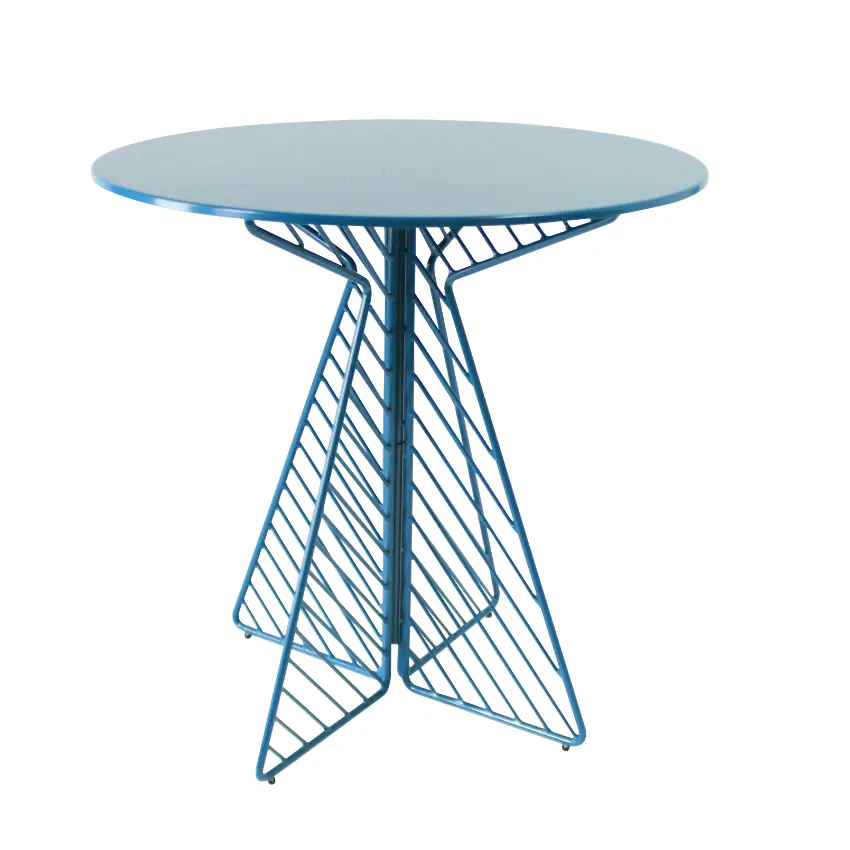 Скандинавская кованая современная мебель для гостиной геометрический элегантный круглый уличный металлический стеклянный журнальный столик