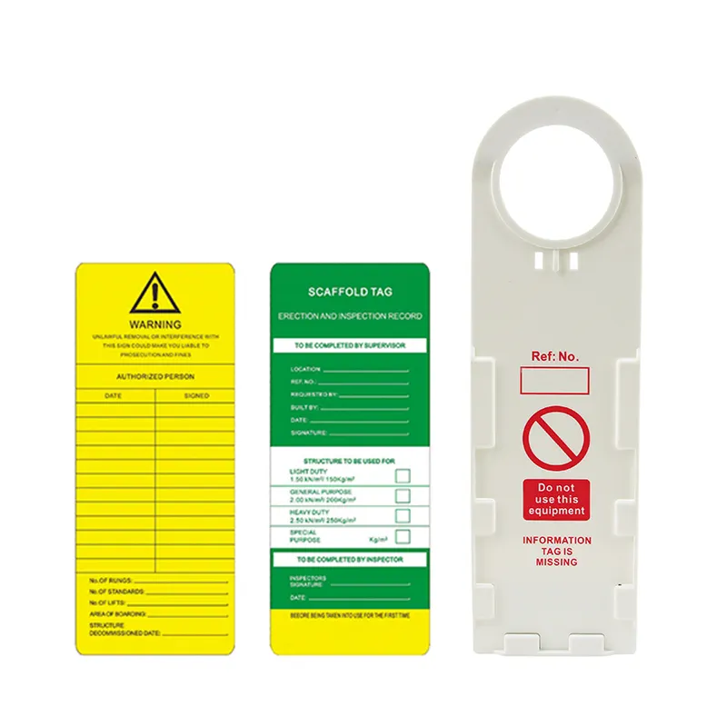 High Quality Custom Plastic Scaffold Tag with Holders,PVC Tags Scaffold,Scaffolding Safe Tag