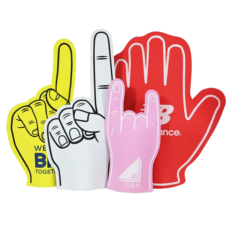 Рекламный логотип на заказ, перчатки из вспененного этилвинилацетата с пальцами