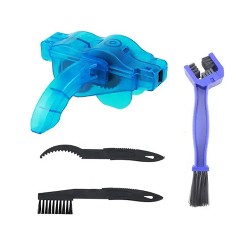 4PCS/SET Bicycle Chain Cleaner Bike Clean Machine Brushes Scrubber Wash Tool Mountain Cycling Cleaning Kit Outdoor Sports Bicyle