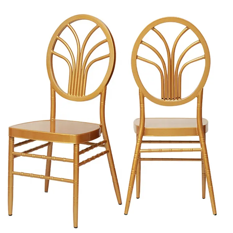 Романтическое золотистое металлическое свадебное кресло-стул Тиффани Chiavari для продажи