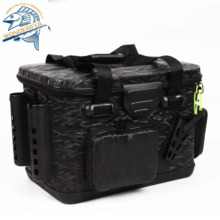 Portable fishing accessories insulated live fish transportation folding eva fishing box