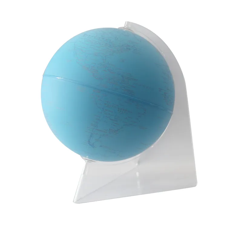 Hot Sale 17cm Blue Arched Plastic Ruler interactive kids Globe