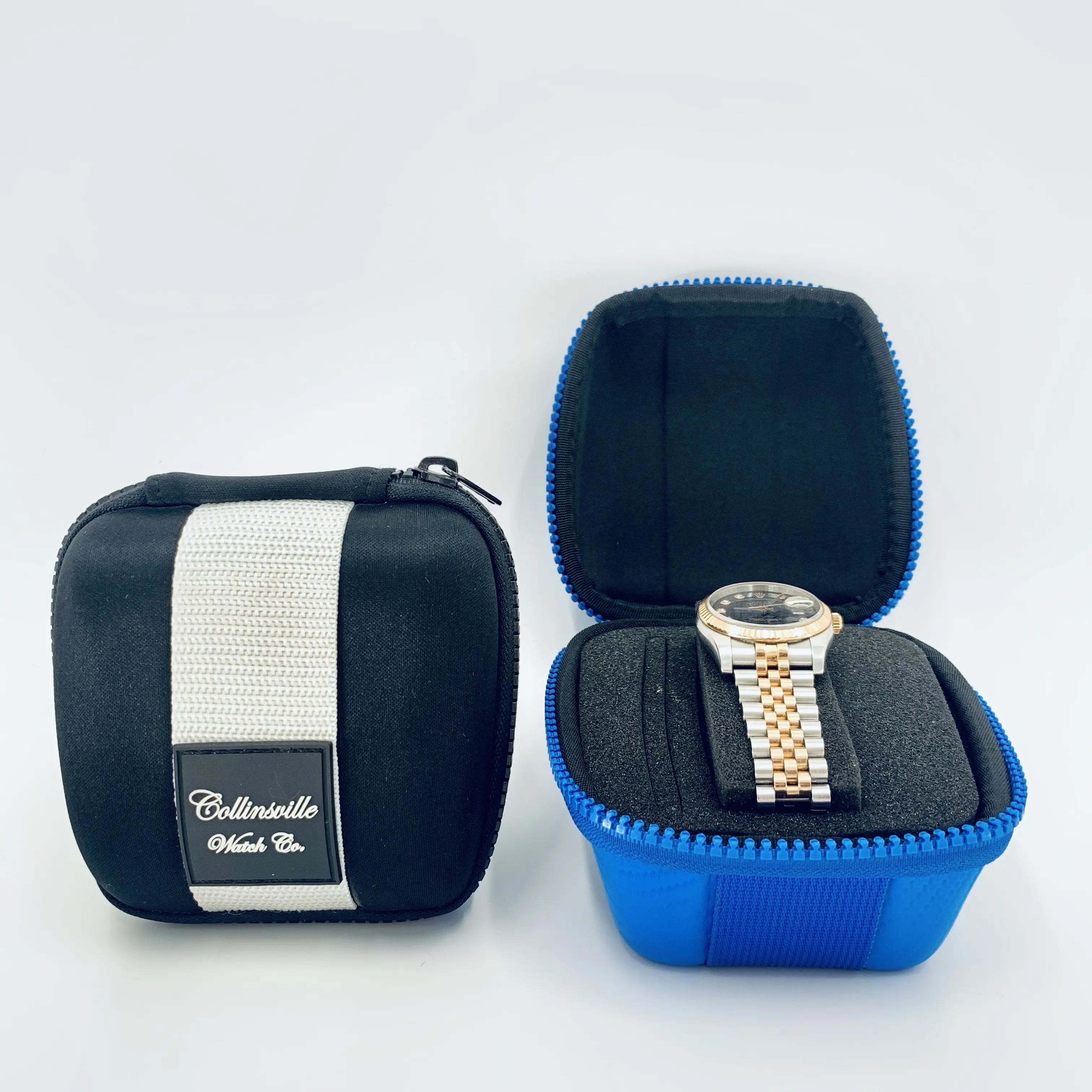Outdoor Shockproof Dust-proof Luxury Carrying Foam Storage Zipper Hard Eva Empty Watch Box Cases For Sport Wristwatches Storage