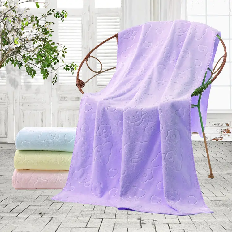 Специальное предложение, оптовая продажа, полотенце из микрофибры с пользовательским логотипом, пляжное полотенце для взрослых с тиснением