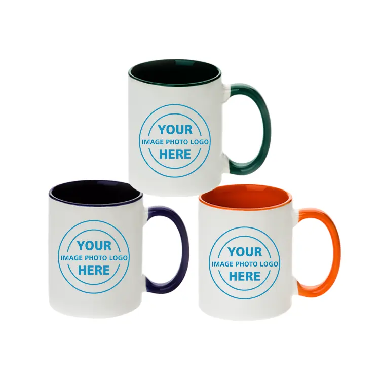 Coffee mugs customize logo mugs ceramic Color inside custom logo ceramic cup with logo customizable coffee mug