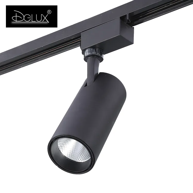 DGLUX хорошо разработанный теплоотвод регулируемый Cob 18 27 36 Вт Корпус светодиодной трековой лампы