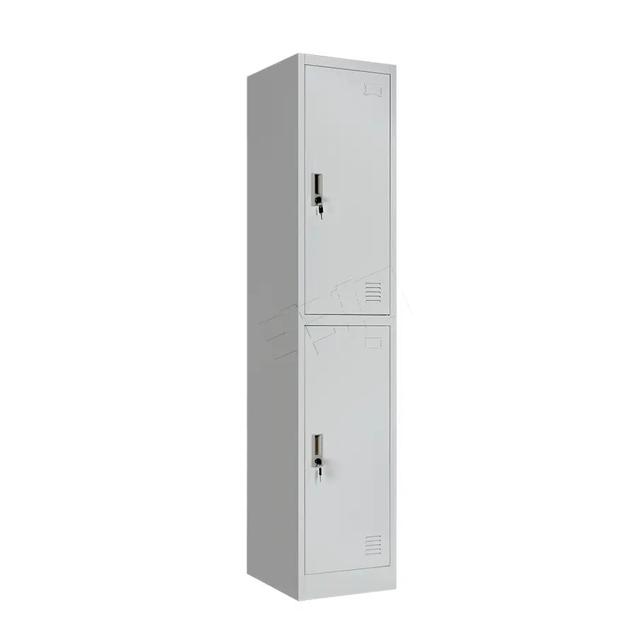 Cheap stadium 2 tier lockers stainless hanging rod steel almirah locker cabinet