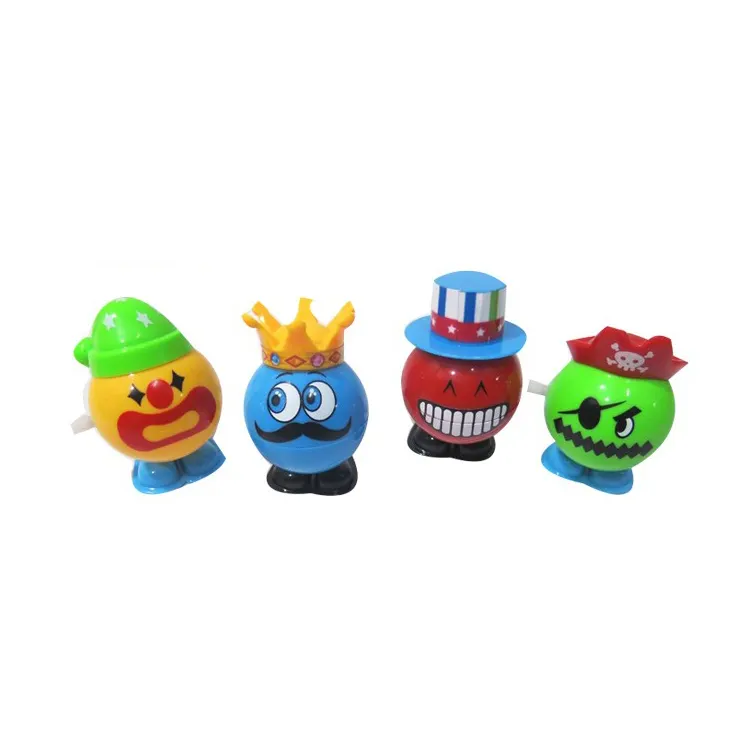 4 kinds of cartoon smile face wind up toys