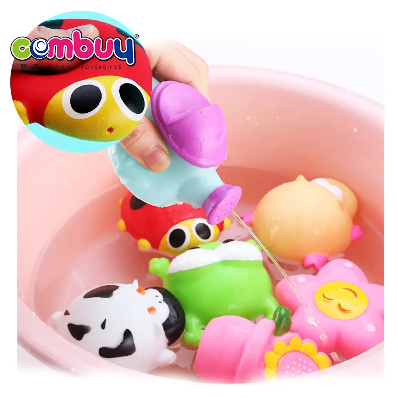 Комплект одежды из 4 предметов, новая продукта одежда с цветочным рисунком для распыления воды резиновые детские игрушки для ванной организатор
