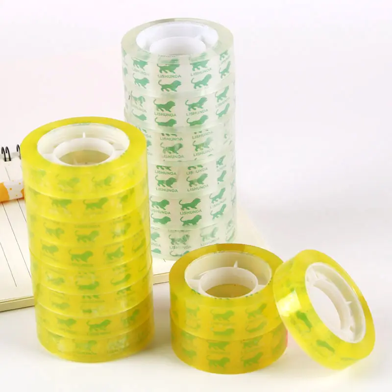 Office stationery tape 18mm student tape packaging sealing transparent glue wholesale price