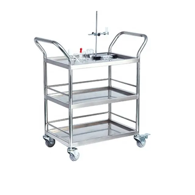 High quality stainless steel school multi-layer laboratory appliance trolley