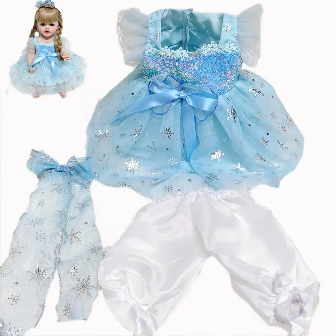 R & B Новое поступление 18-20 дюймов комплект кукол реборн куклы одежда Alsa платье с короной для куклы