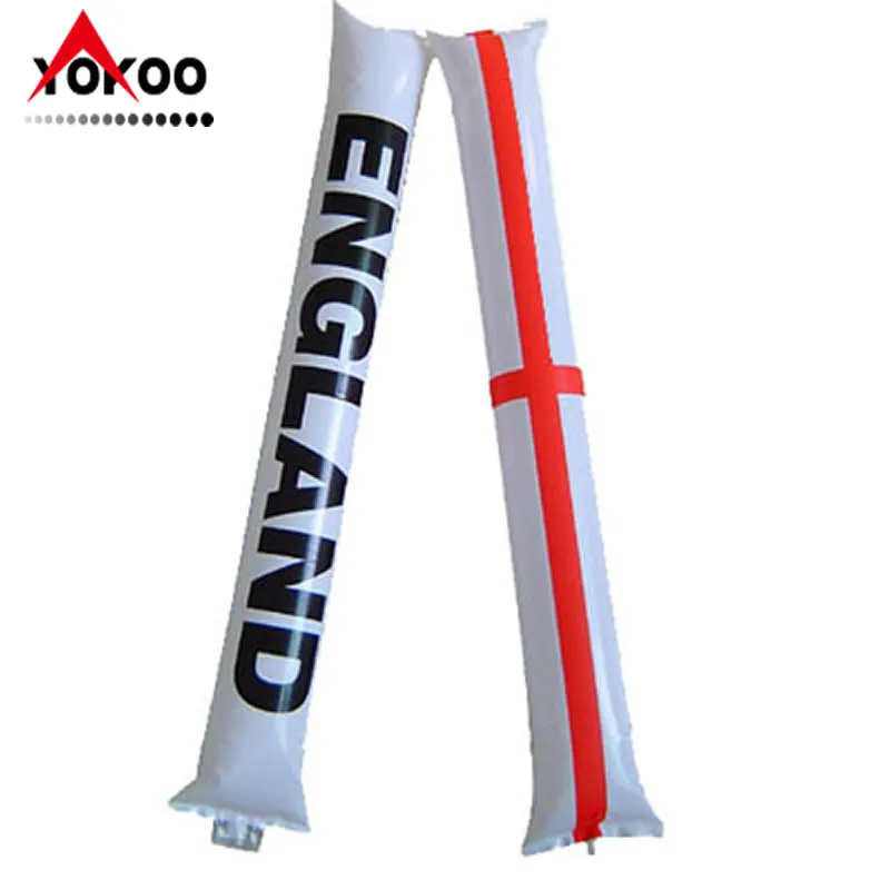 PE inflatable stick, thunder stick, inflatable cheering stick for sports events or cancerts