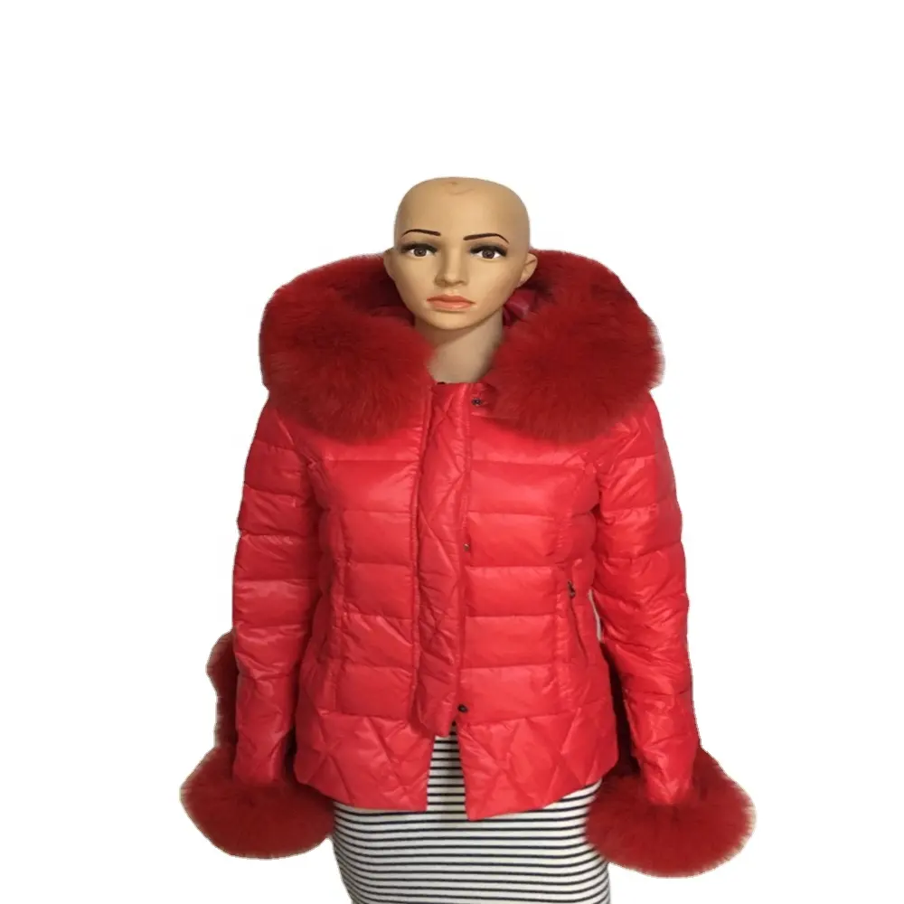 2020 Популярные пуховые пальто с отделкой из лисьего меха, куртка-пуховик