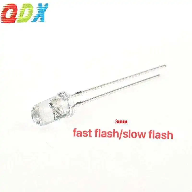 3mm Full Color Automatic flashing Rgb Led In Diode Lights Tri-color 2 Pins Common Anode Water Clear/transparent Multi-color