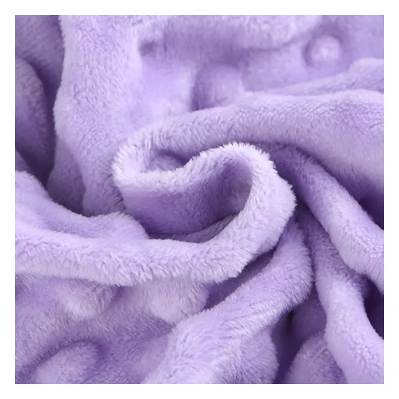 super Soft Embossed Baby Minky Dot Plush Blanket Fabric for baby blanket