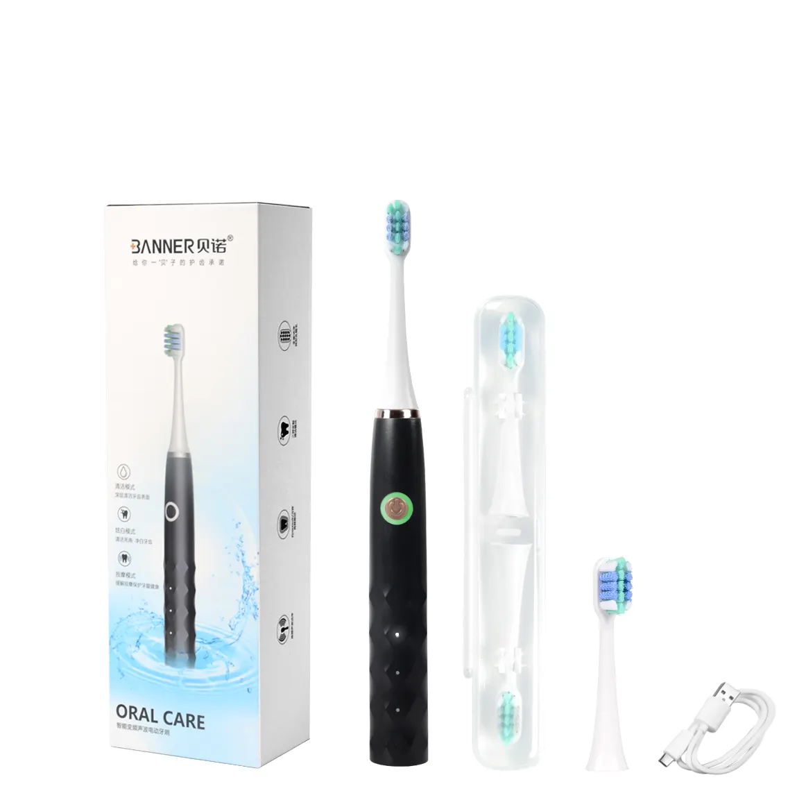 Powerful Sonic Electric Toothbrush USB Charge Rechargeable Smart Tooth Brushes Washable Electronic Teeth Brush