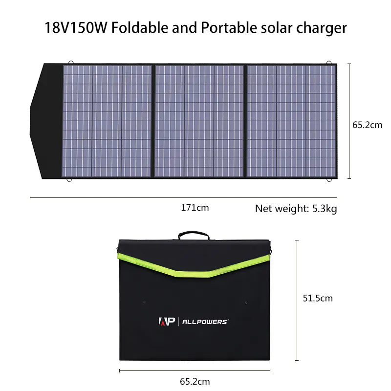 150W18V Polycrystalline Solar Generator Polycrystalline Solar Panel For 12v Battery Off Grid System Home