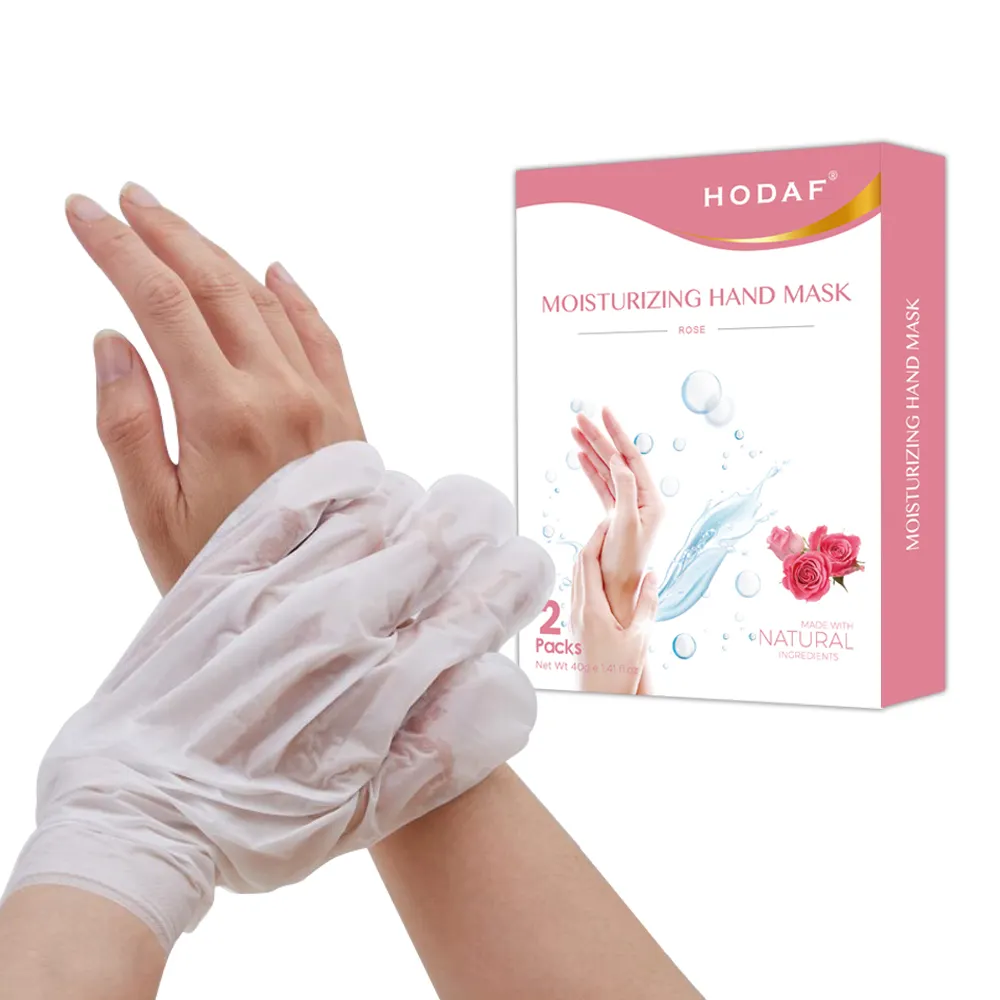 OEM увлажняющие перчатки с розовым эфирным маслом маска для рук от кашля кожи