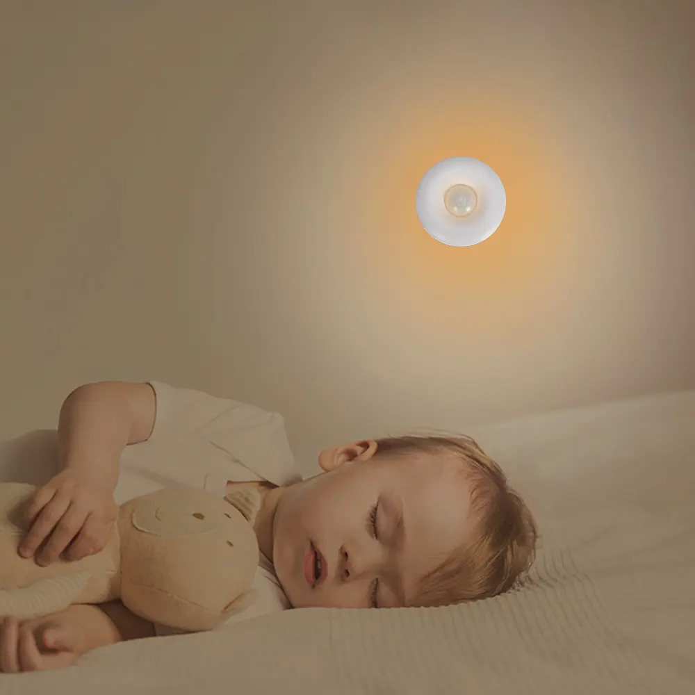 Children kids baby mini wall night light rechargeable sensor auto motion lamp