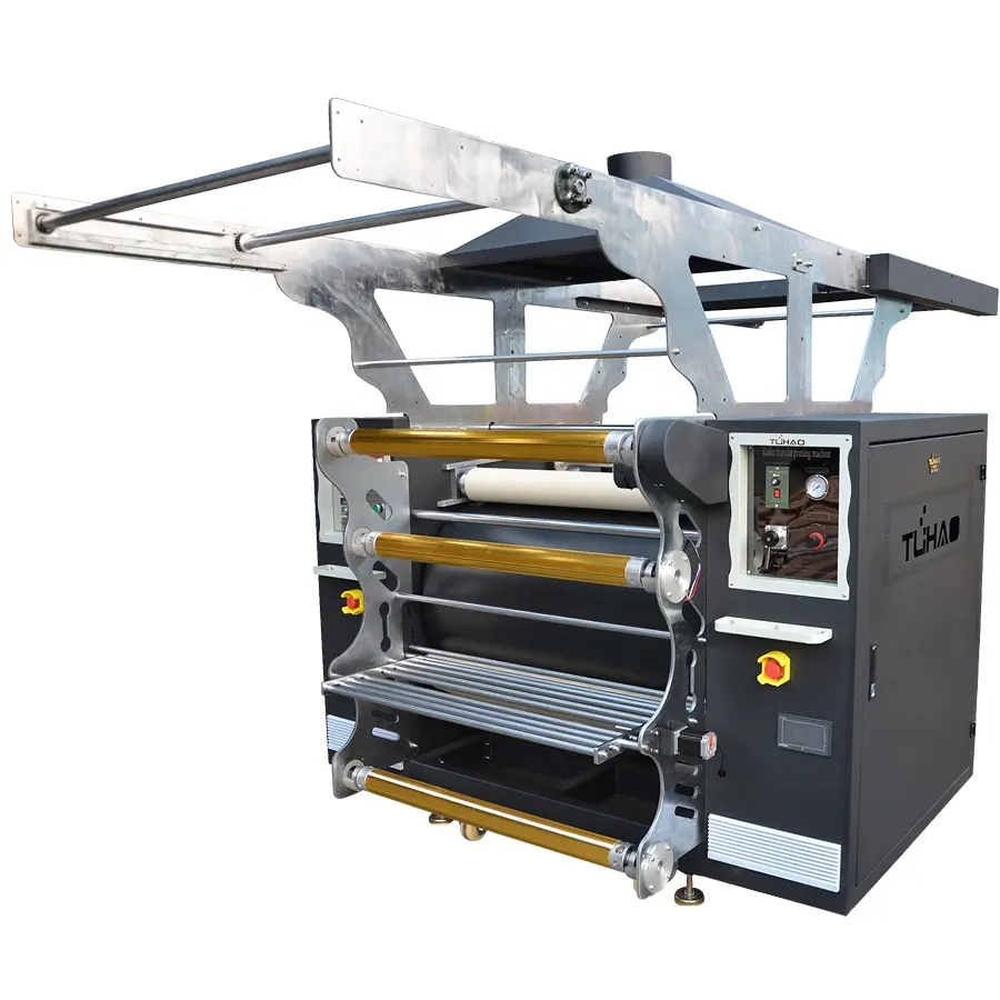 Sublimation Printing Machine Price 60cm Oil Drum Sublimation Rotary Automatic Laser Position Polyester Lanyard Roller Digital Printing Heat Press Machine