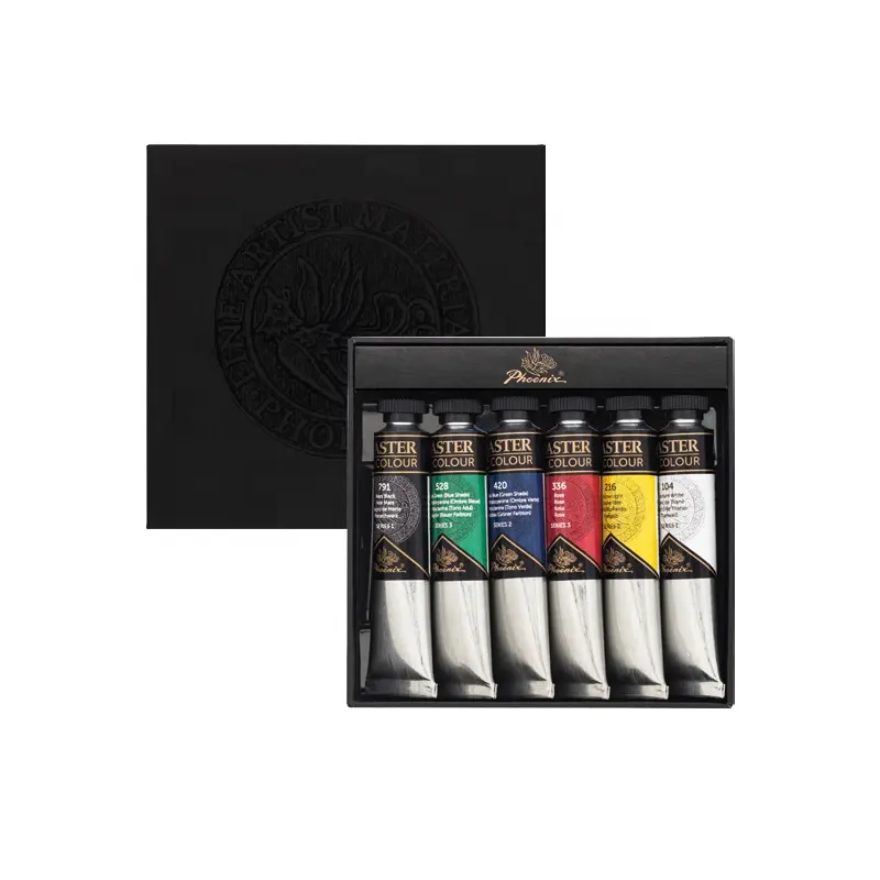 Оптовая продажа, Нетоксичная устойчивая Экстра Тонкая Масляная краска Phoenix для художников, 6 цветов, 22 мл